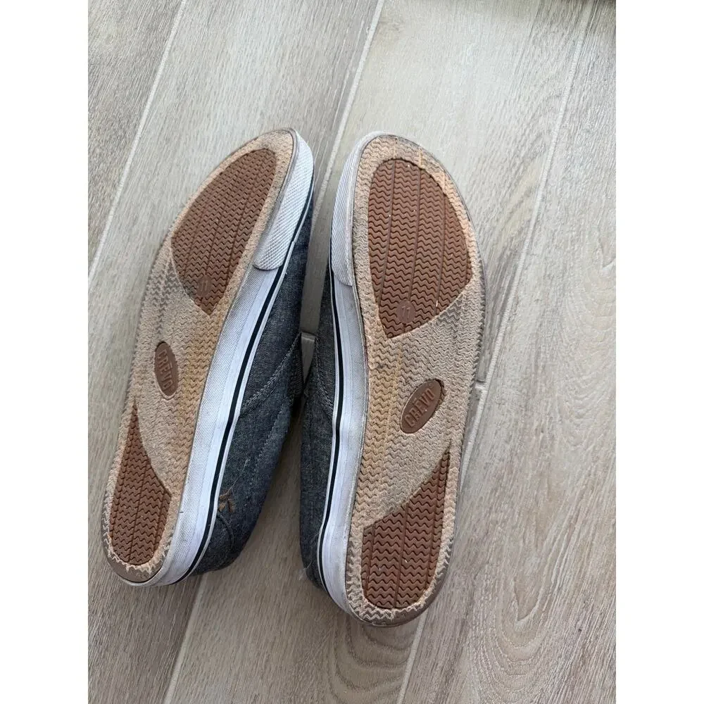 Crevo Men’s Size 11 Gray Canvas Slip On Casual Sneakers